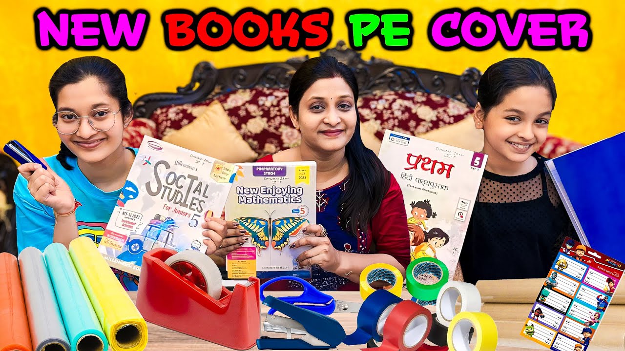 NEW BOOKS PE COVER LAGAYA 📚😍 | New Class 🏫🎒 | Full Masti 🤪🎉 | Funny Video 😅😂 | Cute Sisters