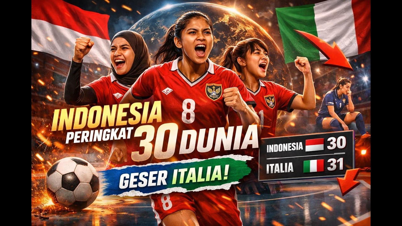 Bikin Geger 😱‼️ Indonesia Rank 30 Dunia Futsal Wanita geser ITALIA