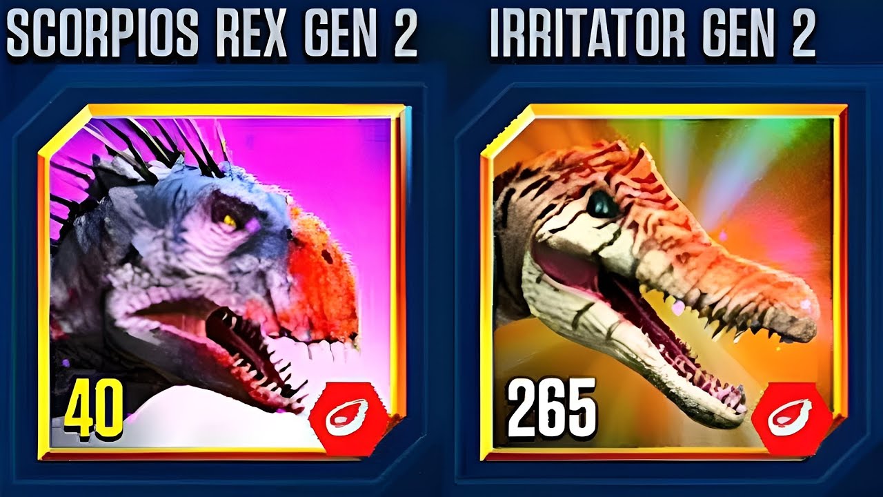 SCORPIOS REX GEN 2 VS IRRITATOR GEN 2 | JURASSIC WORLD THE GAME