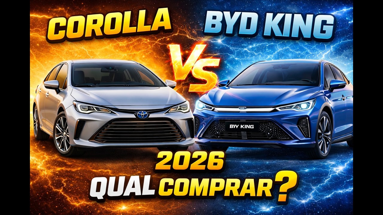 COROLLA 2026 VS BYD KING 2026: QUAL É O MELHOR SEDAN?