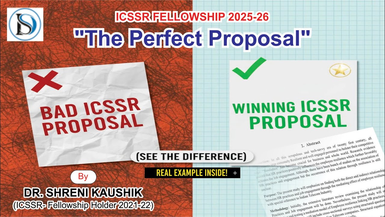 ICSSR Doctoral Fellowship 2025-26: Proposal Making - Real Example Inside 