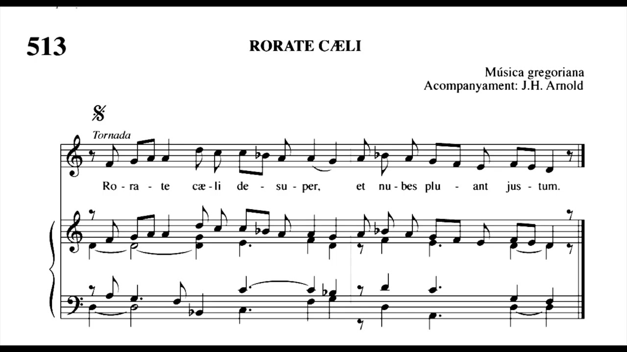 Rorate caeli in F Acompanyament de JH Arnold 2015