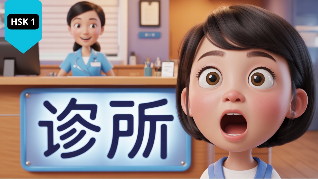 تدريب استماع باللغة الصينية : عند الطبيب 🩺 /Chinese Listening Practice : At the Doctor's 🩺