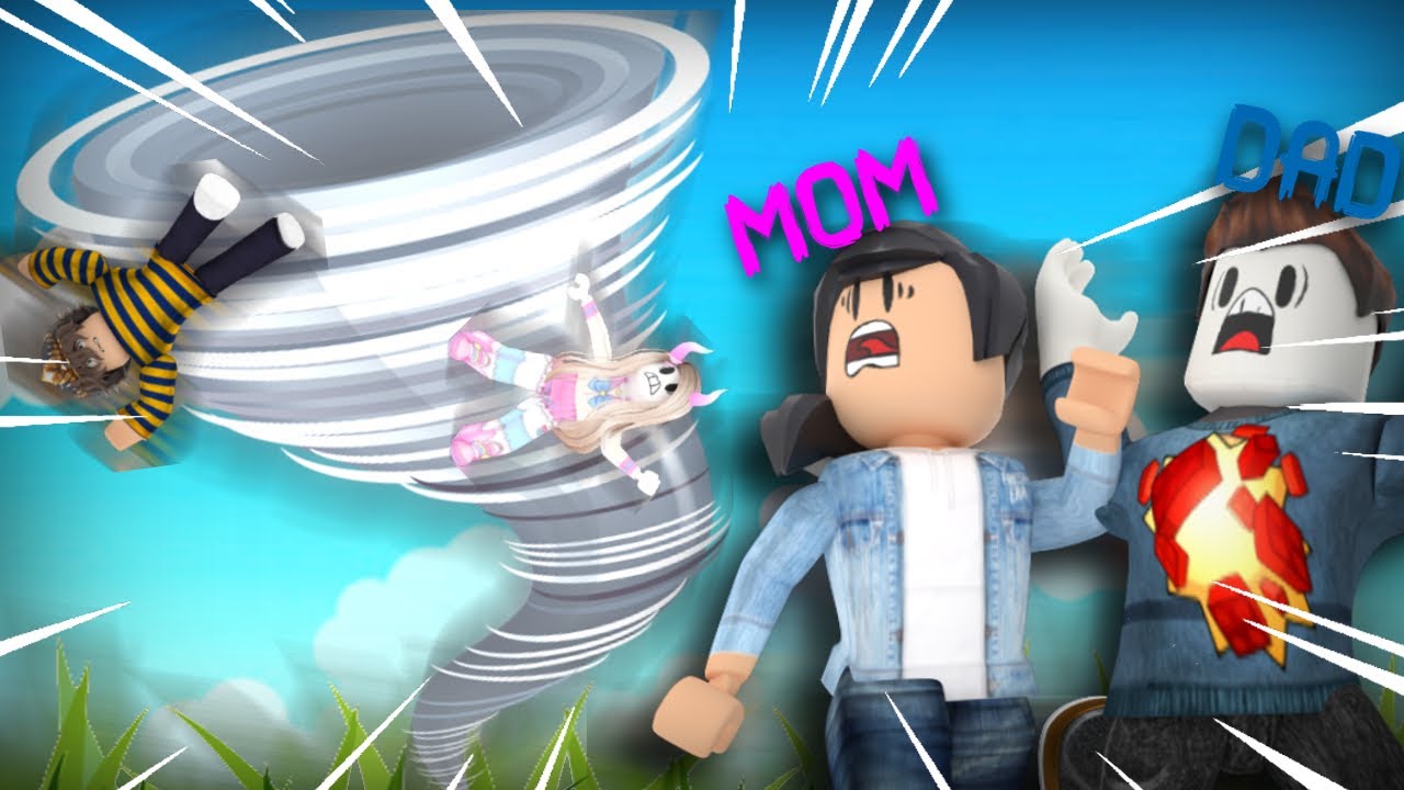 MY CRAZY PARENTS PLAY NATURAL DISASTERS (ROBLOX FAMILY)