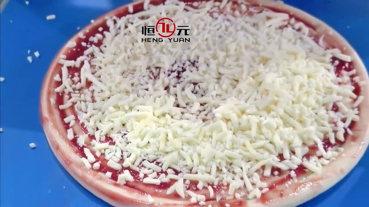 Shredded pizza cheese spreader machine/  pizza sauce dispenser set / pizza topping machine