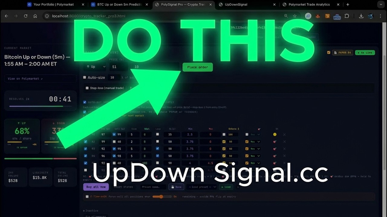 BTC Price Change Edge Tutorial betting on the Polymarket BTC Up Down