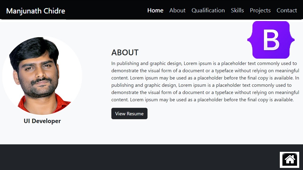 Bootstrap: Design Responsive Personal Portfolio Website Part7 - Single Page Navigation 🚀