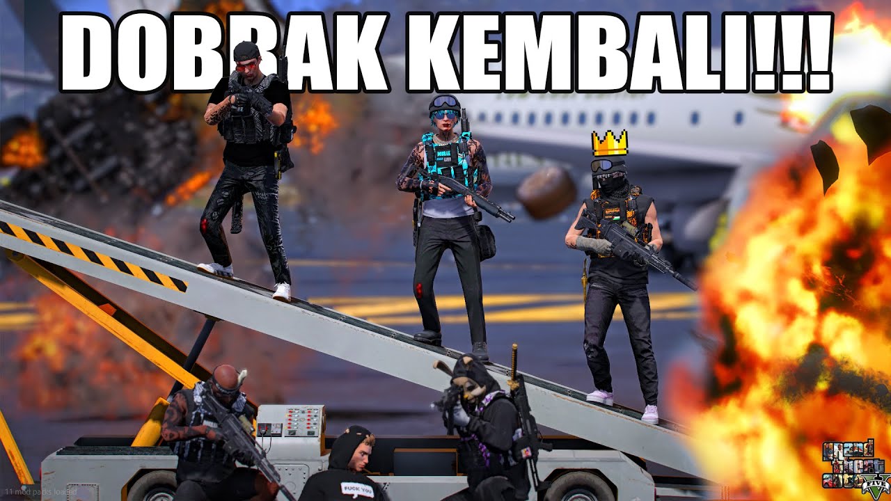AKSI EPIC!!! PEPERANGAN DAN PENYELAMATAN ANGGOTA DOBRAK!!!  GTA 5 ROLEPLAY INDONESIA!!!