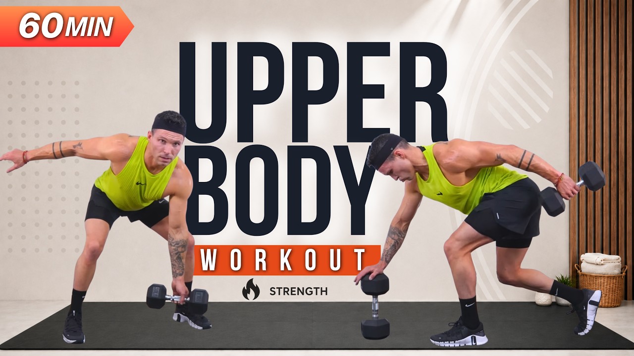 1 Hour UPPER BODY WORKOUT with WEIGHTS | CIRCUITS | Strength + Muscle Building