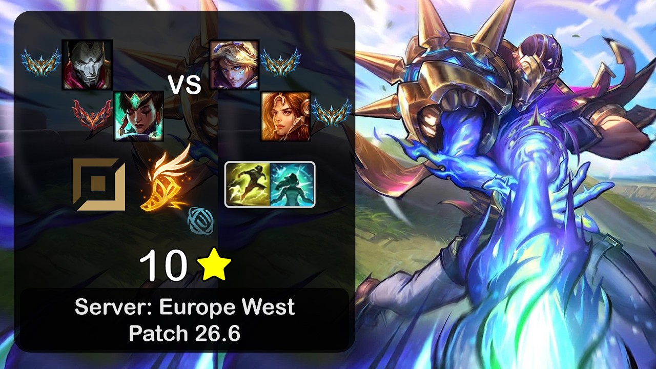Jhin ADC + Karma vs Ezreal + Leona - EUW Challenger - Patch 26.6