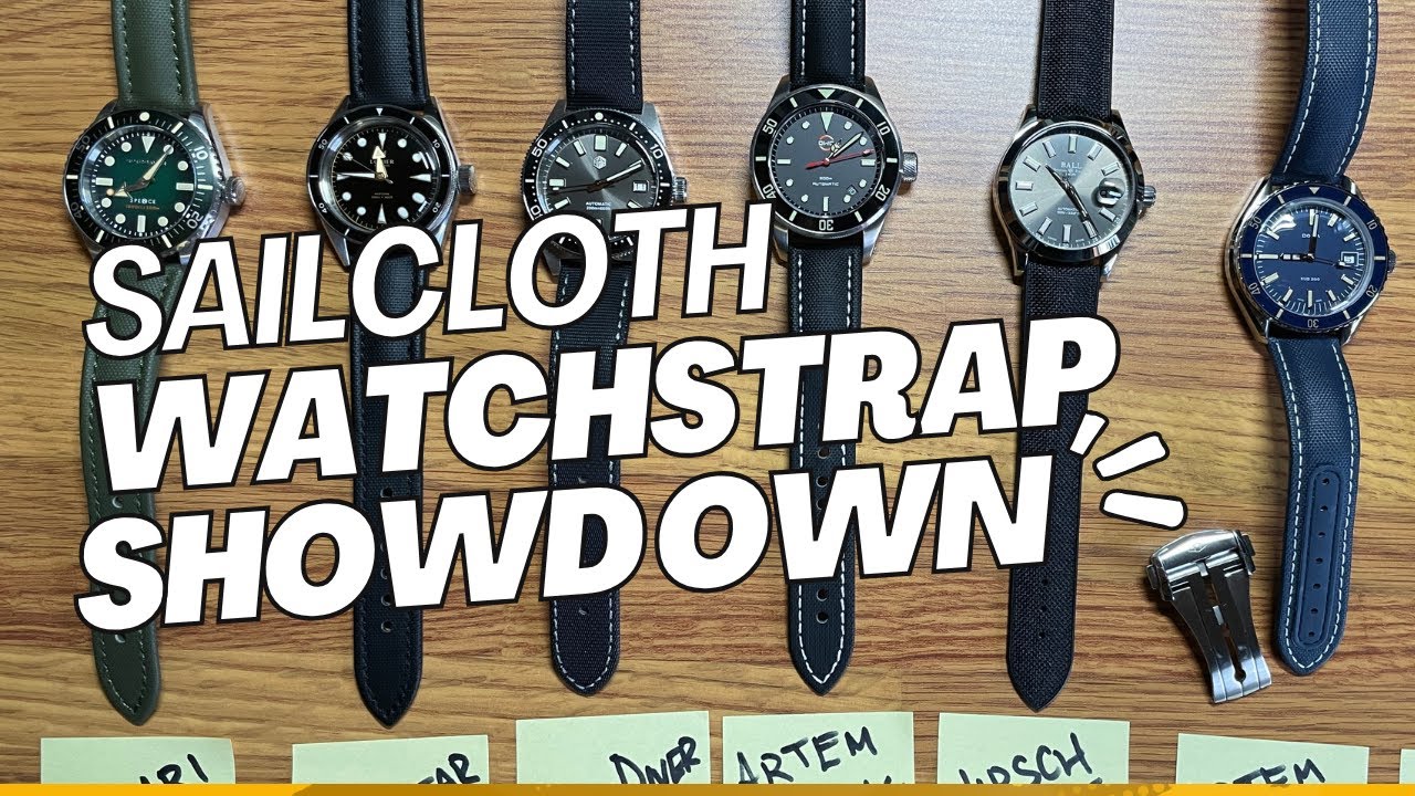 Ремешки для часов Sailcloth Watch Strap Showdown: Dassari против Northstar против ZuluDiver, прот...