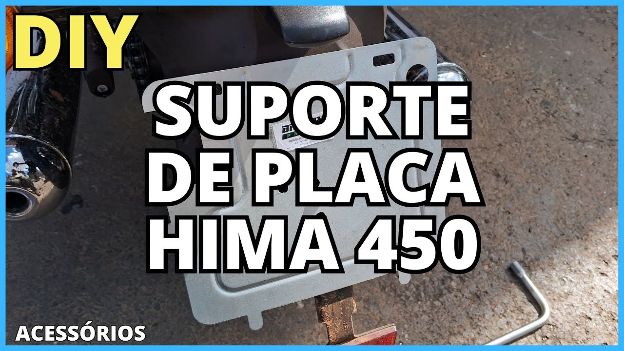 Suporte de placa pra Hima450 sem furar a rabeta