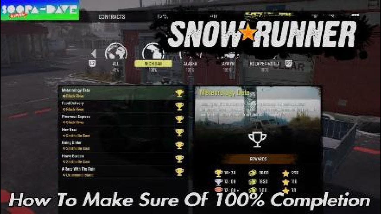 SnowRunner How To Make Sure Of 100% Completion