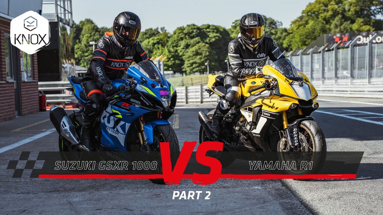 Yamaha R1 vs Suzuki GSXR 1000 - Knox Superbike Shootout 🏁 P.2 The track