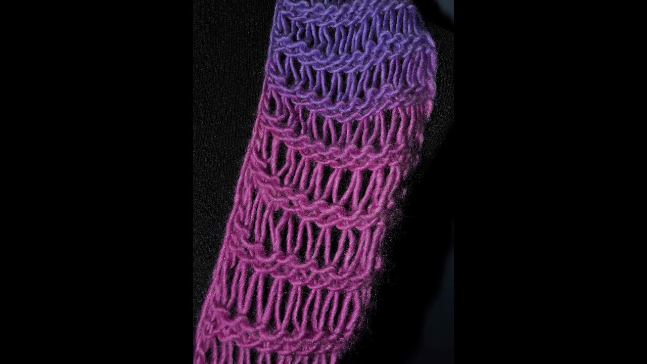 Loom Knit Extra Elongated Knit Drop Stitch Sequence