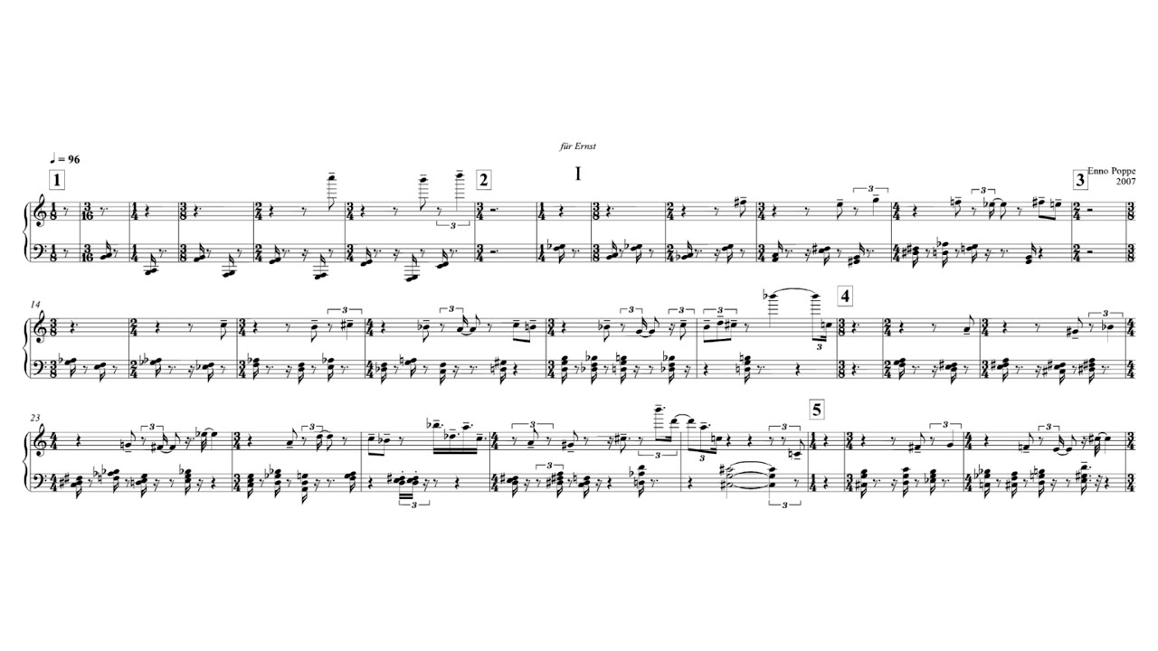 Enno Poppe - Arbeit (Audio + Score)