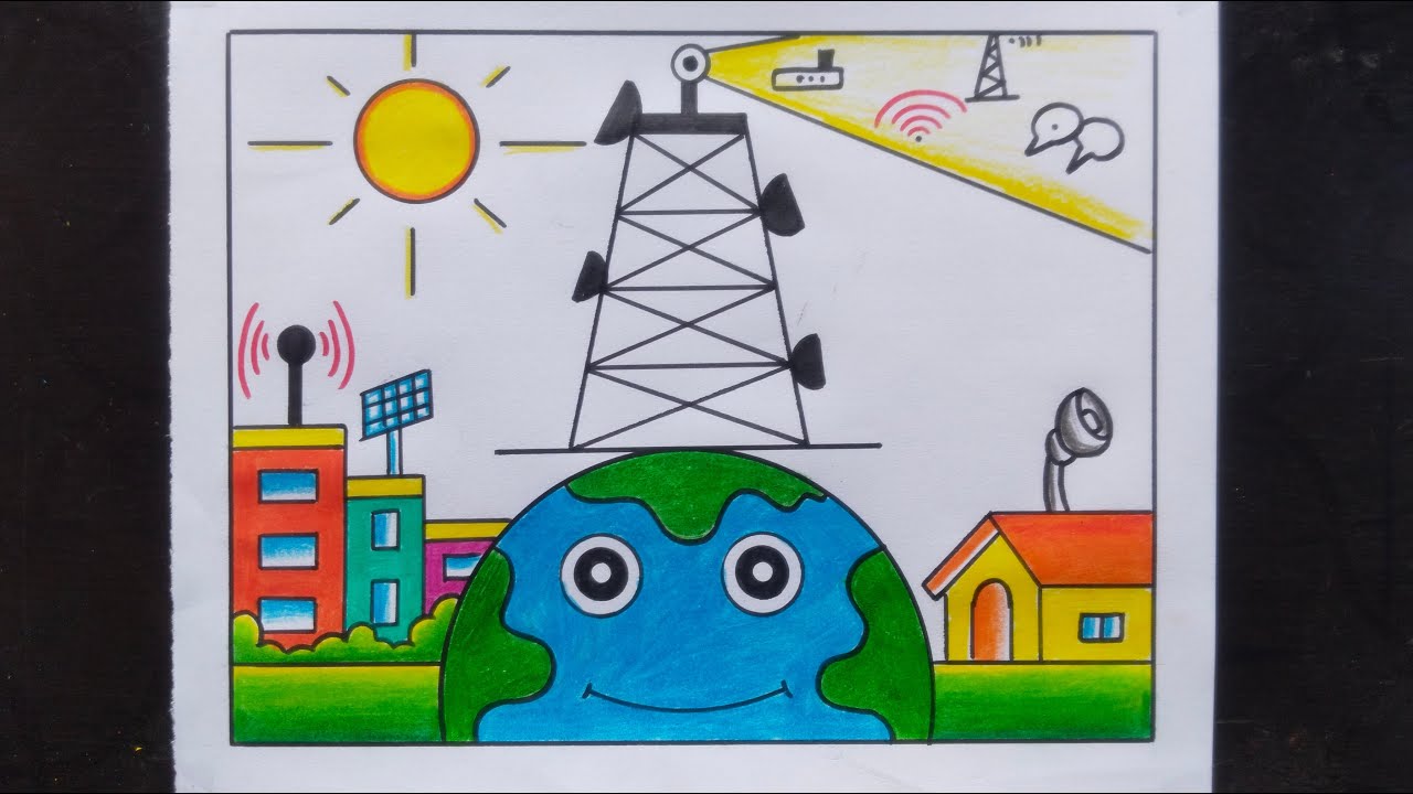 Smart Learning Using BSNL Bharat Fiber Poster Drawing / Digital India Poster Drawing / Smart India