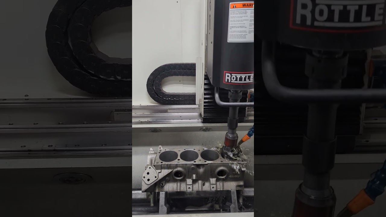 421ci Pontiac Block Going Oversize In The Rottler Hone