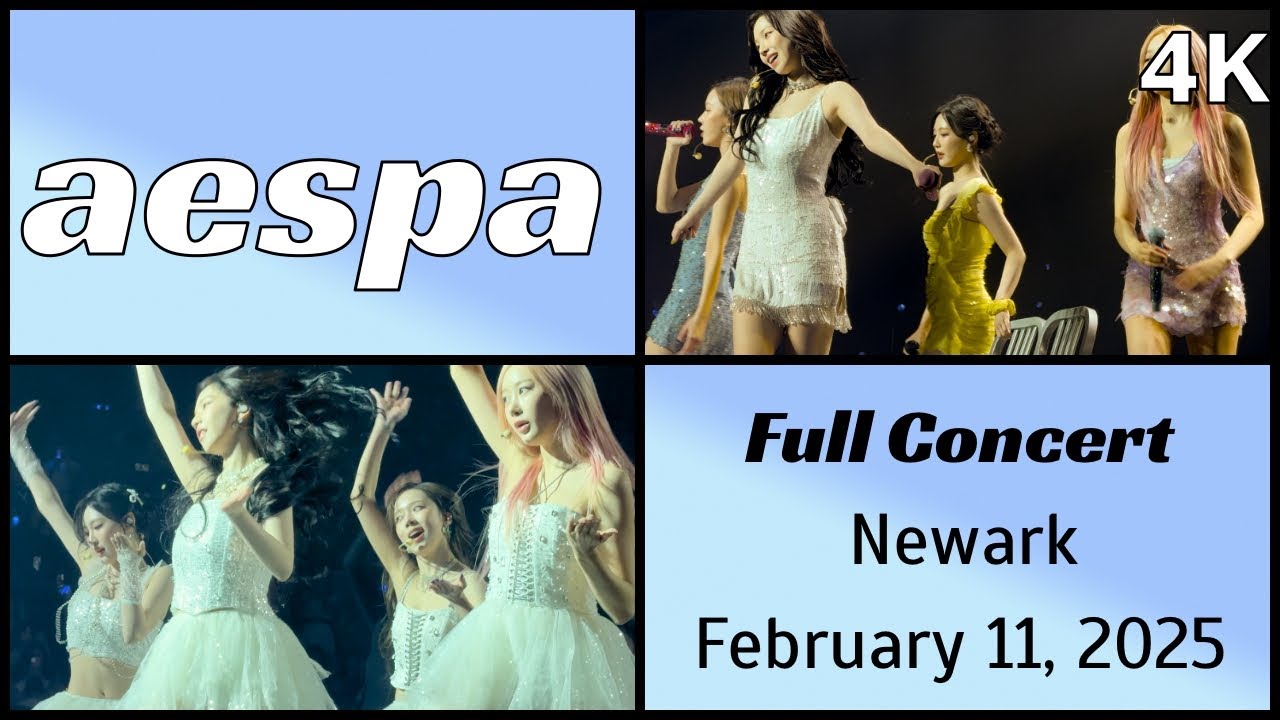 250211 에스파 aespa - Full concert (24 songs) live @ Prudential Center, Newark, NJ 4K Fancam