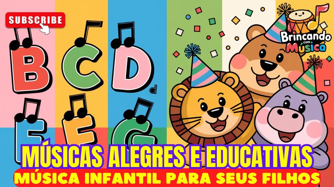 🦁 Animais Educativos para Seus Filhos 🐘🎓 Aprender com Divers&atilde;o! Can&ccedil;&otilde;es infantis  🎶👶