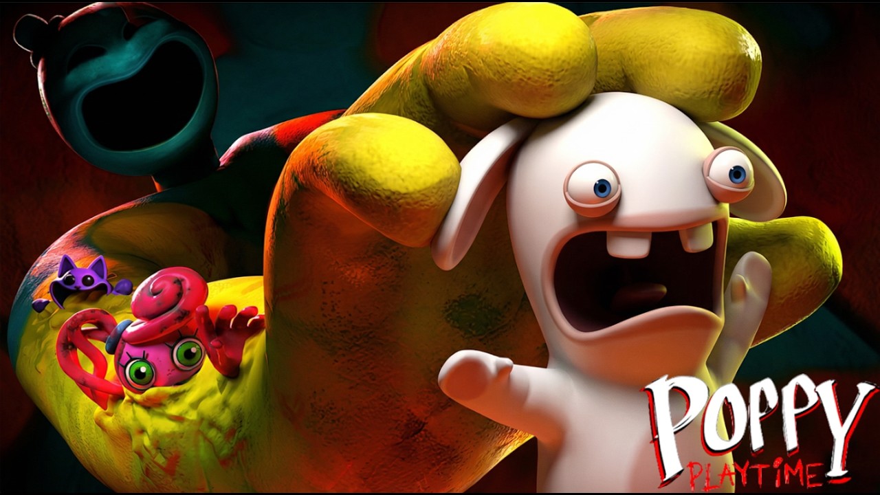 Crazy Rabbid Plays Poppy Playtime: Chapter 4!!