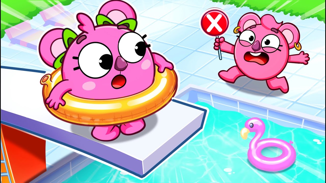 Safety In The Swimming Pool Song | Kids Songs 🐱🐨🐰🦁 And Nursery Rhymes by Baby Zoo