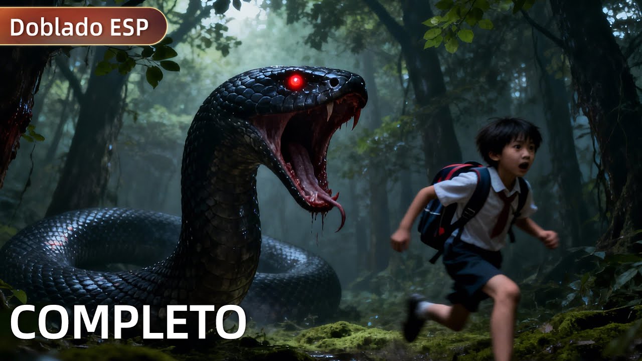 【Doblado al Españo】Un niño se perdió en el bosque y estaba siendo perseguido por una gran serpiente.