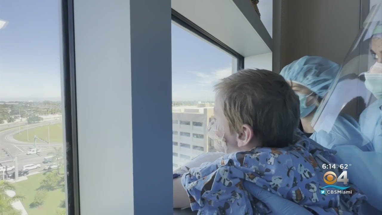 Miami-Dade PD Surprises Young Burn Patient At Kendall Regional Medical Center In A Way He Won't Soon