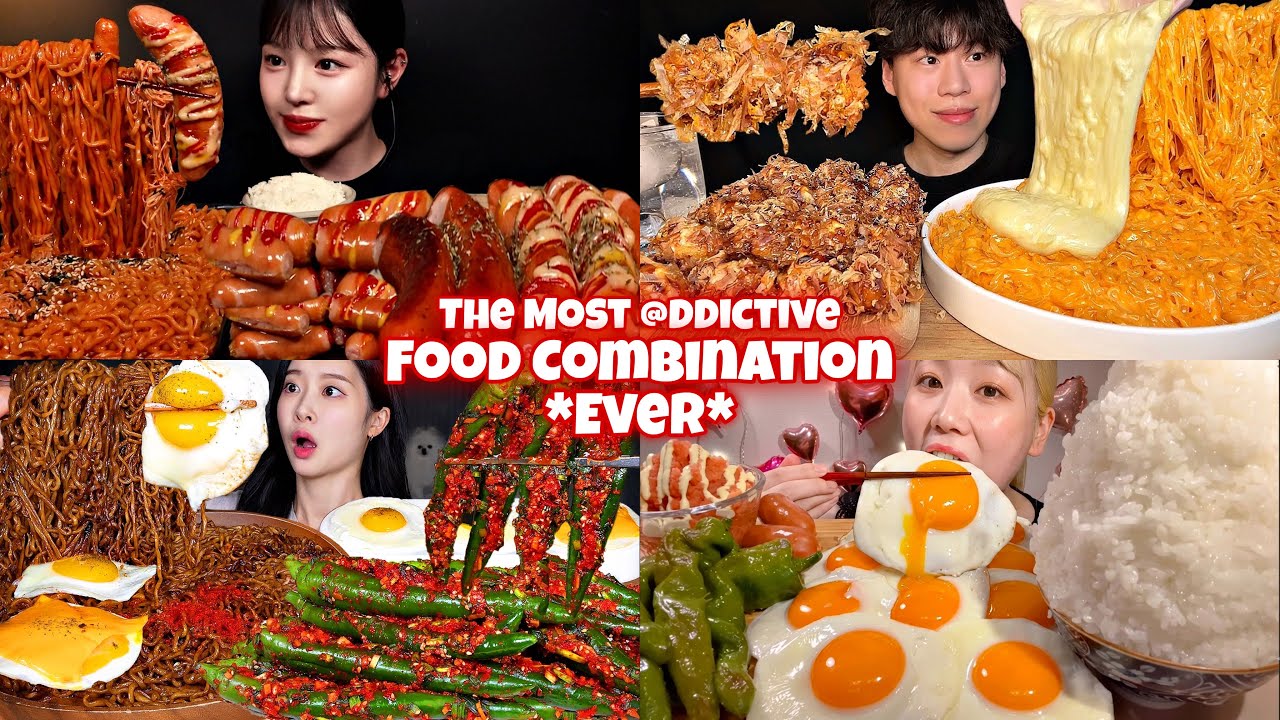 *MUST WATCH * Famous Mukbangers Eating The BEST Combo Foods | ASMR MUKBANG compilation