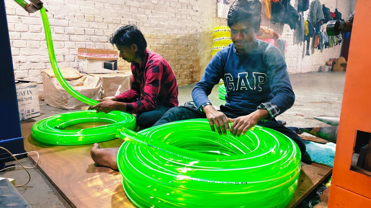 PVC Garden Pipe Manufacturing Business! How It's Made! Machine Making Process in Company
