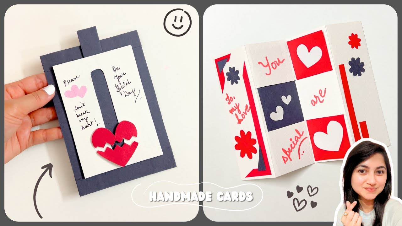 2 Handmade Greetings Card Ideas 🌹| DIY Easy Cards for Beginners💌 #diy #craft #handmade #hueartcraft 