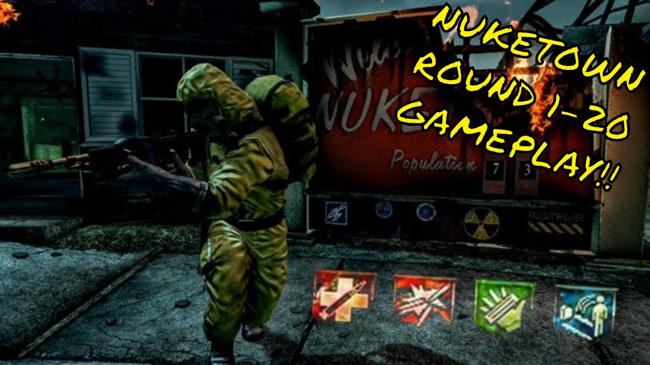 BLACK OPS 2 ZOMBIES *NUKETOWN* ROUND 1-20 GAMEPLAY!! (ENDING)