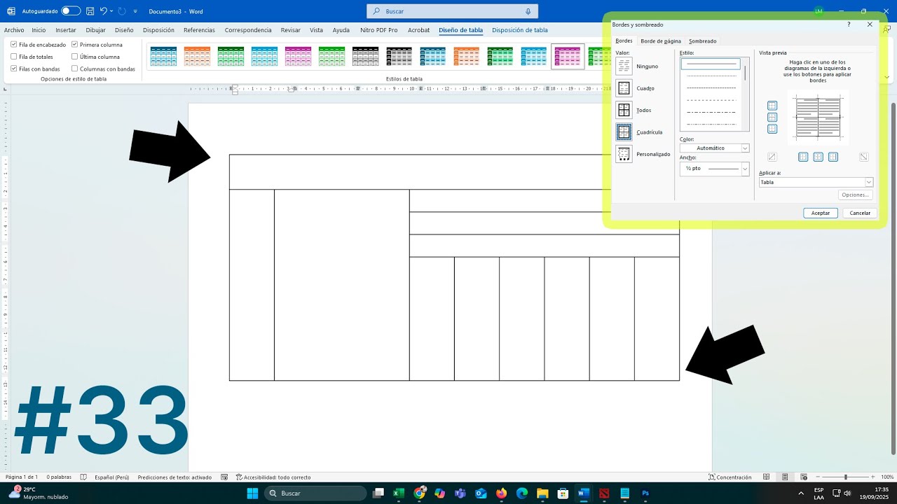Cómo DAR FORMATO a Tablas y Celdas en Word 2025 📝