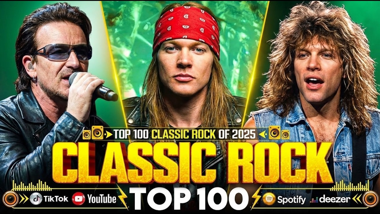 Classic Rock Songs 70s 80s 90s Full Album 🎶 Nirvana, Guns N' Roses, AC/DC, Bon Jovi, Metallica, U2