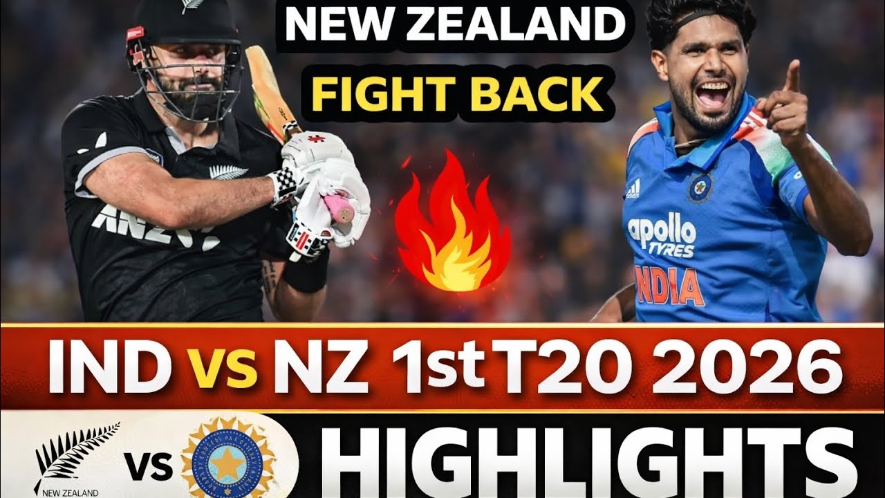 IND vs NZ 1st T20 2026 Highlights | New Zealand Fight Back 🔥