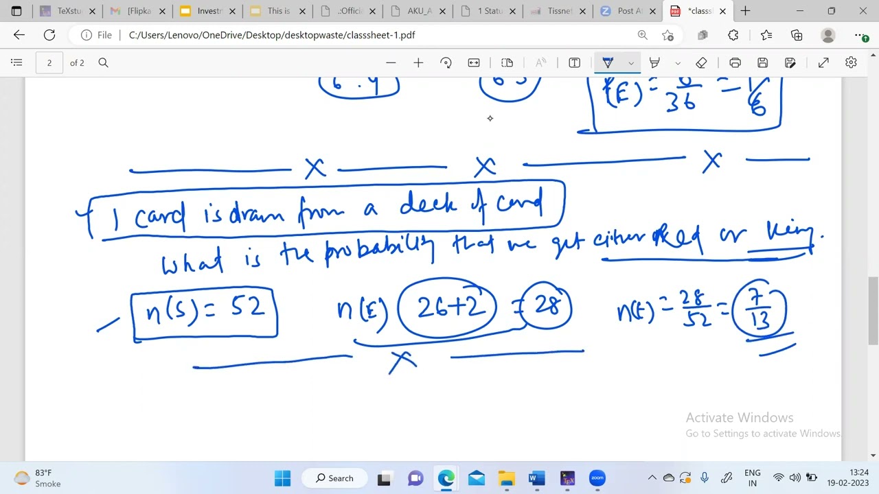 Revision for TISSNET-2023 Basic Probability, Clock & Cube