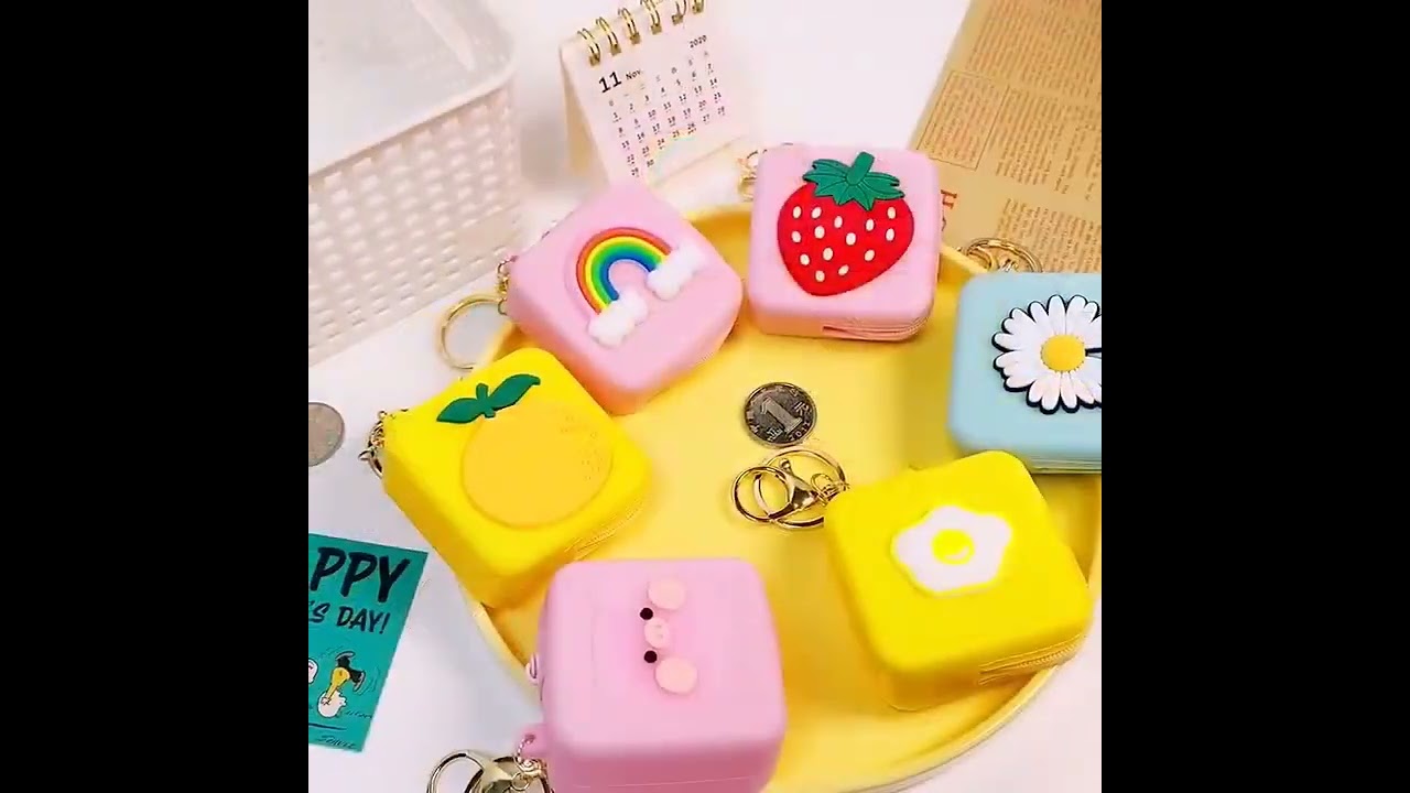 cute small silicone material coin pouch #coin #silicone #pouch