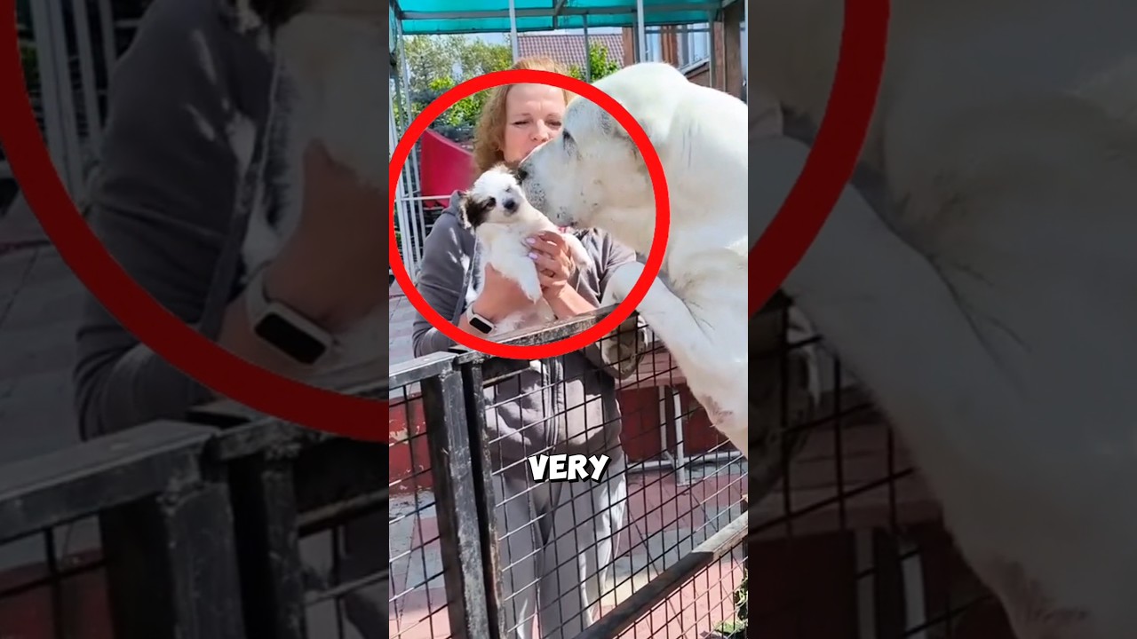 Jak ta suczka adoptowała osieroconego szczeniaka! 🐶❤️ #pies #szczeniak