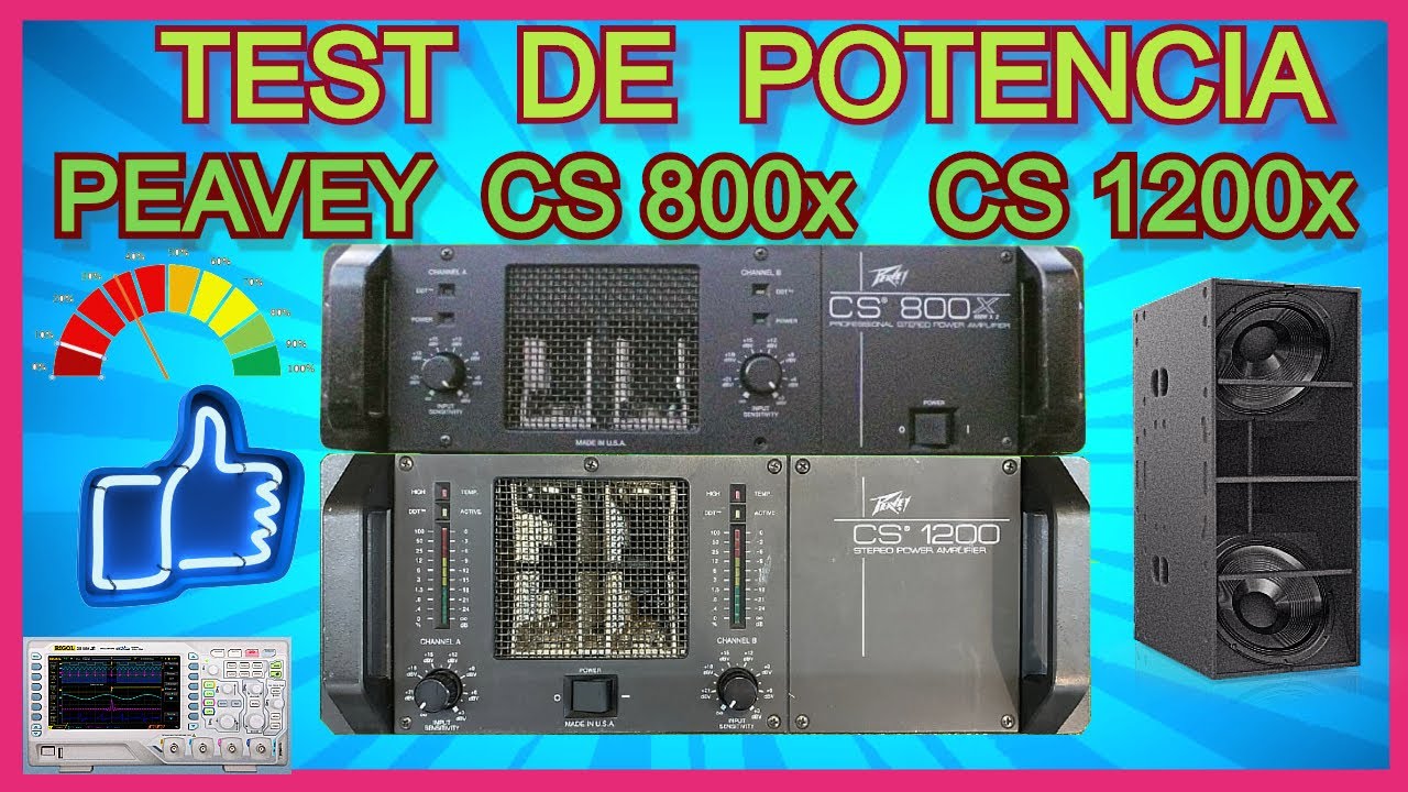 PEAVEY CS 800X -CS 1200X 💥 TEST DE POTENCIA ,HISTORIA  💪🏽PRUEBA DE SONIDO🔆🎶🔊🔊