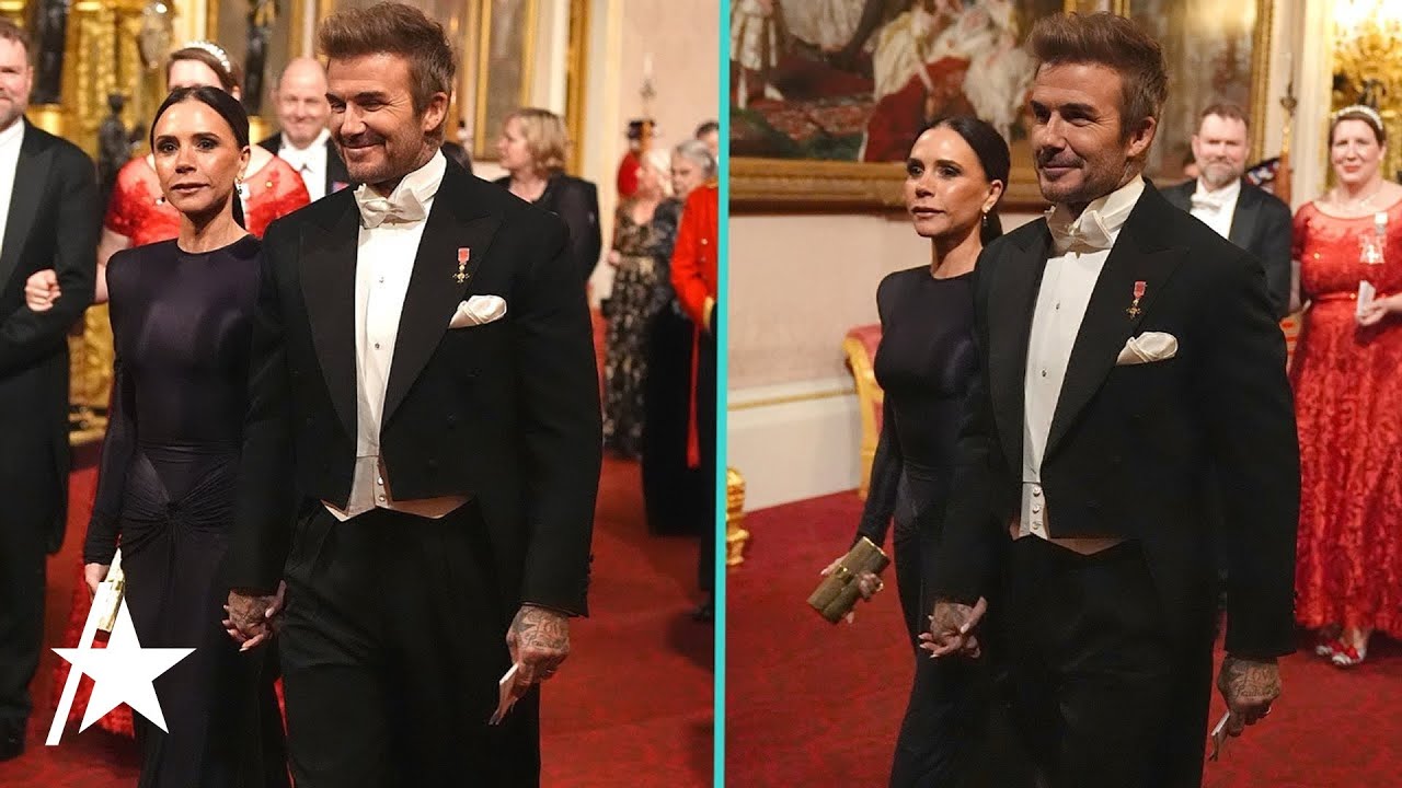 David & Victoria Beckham Join Royals For Buckingham Palace State Banquet
