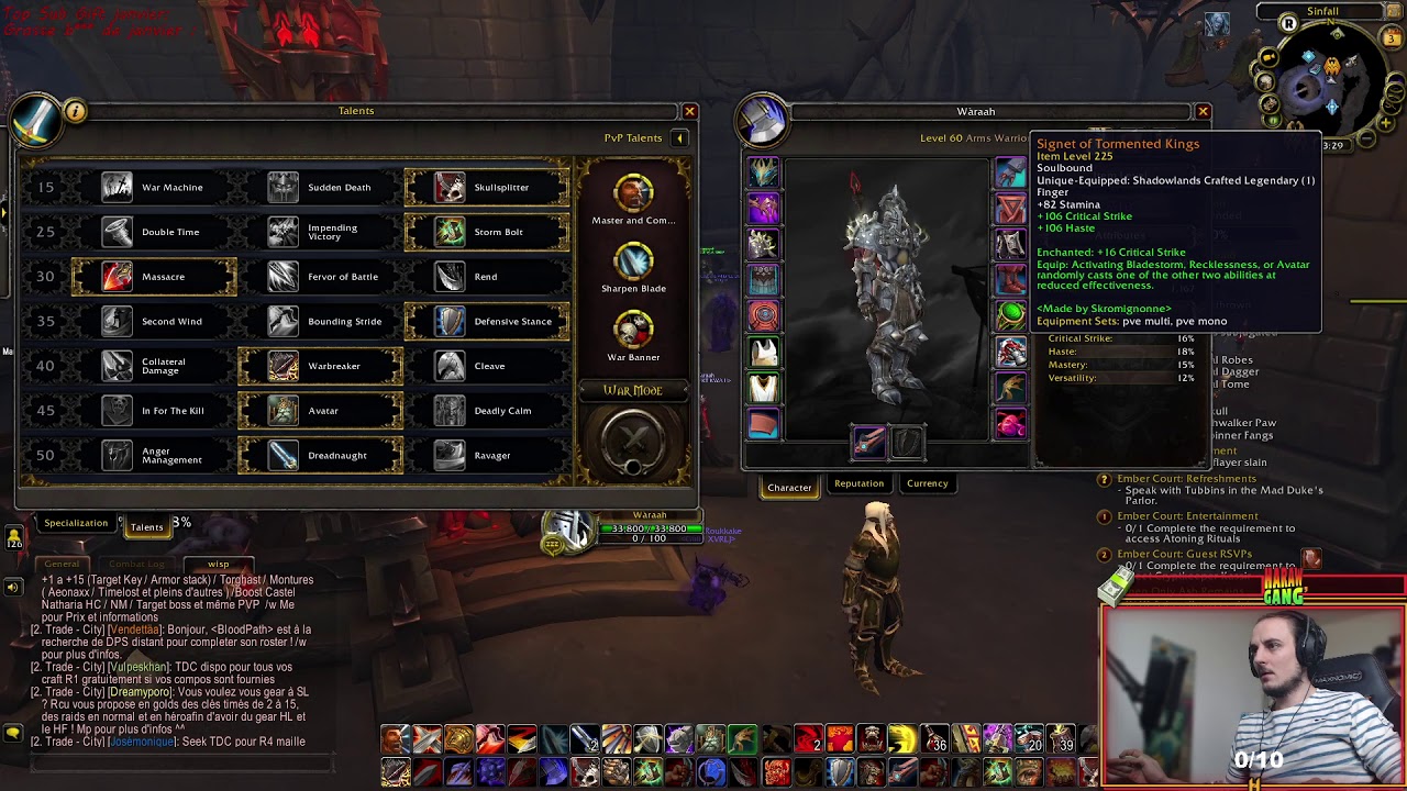 Haraw - Tuto Arms Warrior Shadowlands - WoW