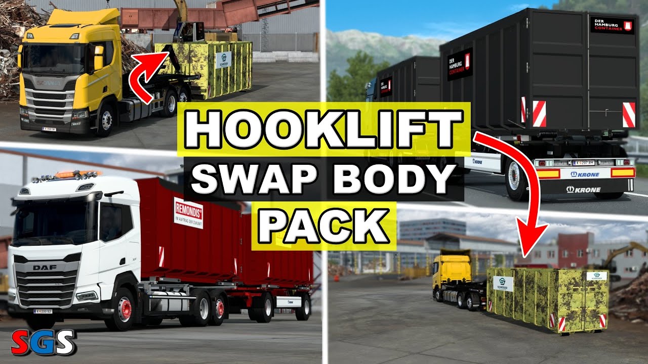 |ETS2 1.50| Hooklift Swap Body Pack