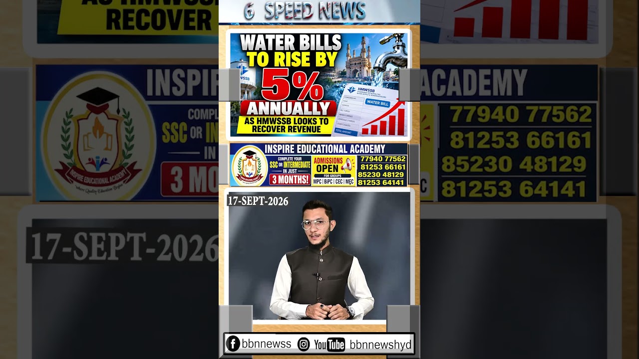 Water bills to rise by 5 pc annually as HMWSSB looks to recover revenue