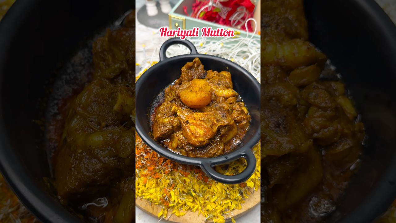 Hariyali Mutton 😋#assamesevlogs #ytshorts #mutton #chickencurry #food