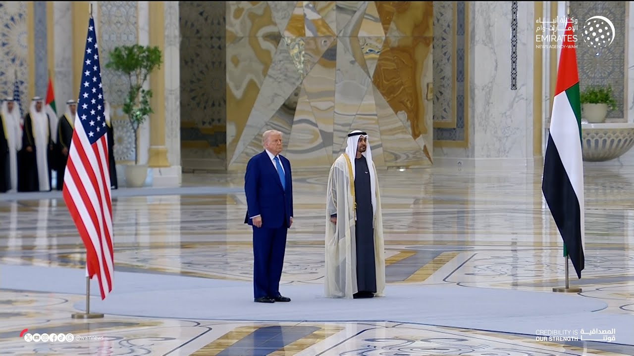 جرت له مراسم استقبال رسمية في قصر الوطن..رئيس الدولة يستقبل الرئيس الأميركي