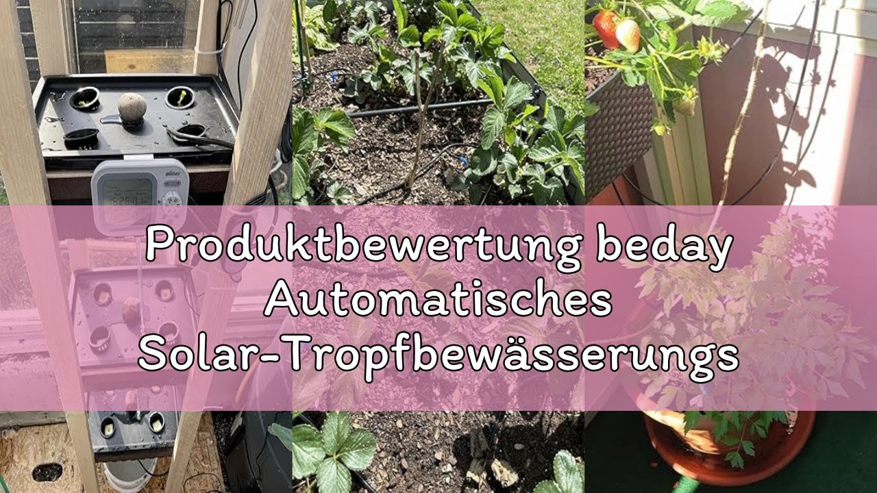 Produktbewertung beday Automatisches Solar-Tropfbewässerungssystem, unabhängiger Timer, Bewässerungs