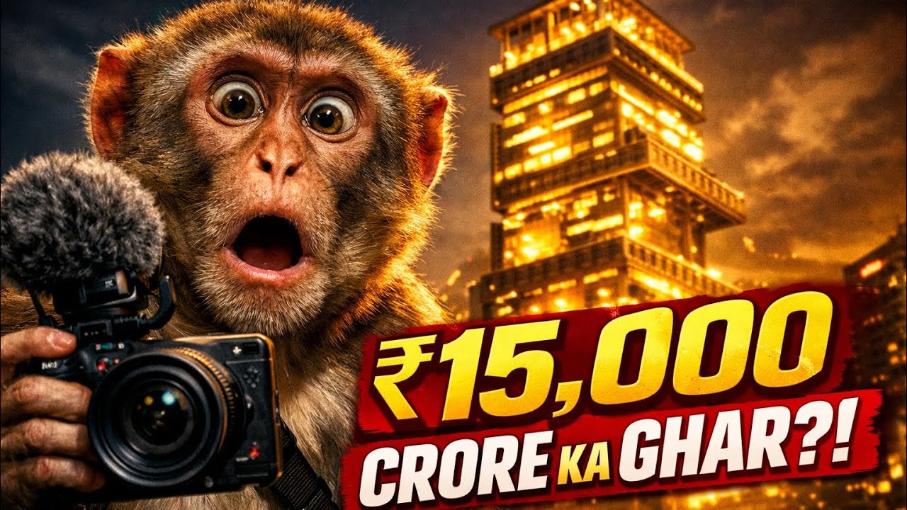  ₹15,000 Crore Mansion?! 😲 Monkey Explores Antilia