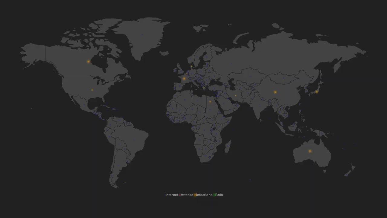 Cyber Threat Map powered by  