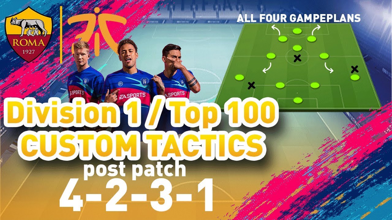 FIFA 19: DIVISION 1 RIVALS / TOP 100 - 4231 CUSTOM TACTICS POST PATCH