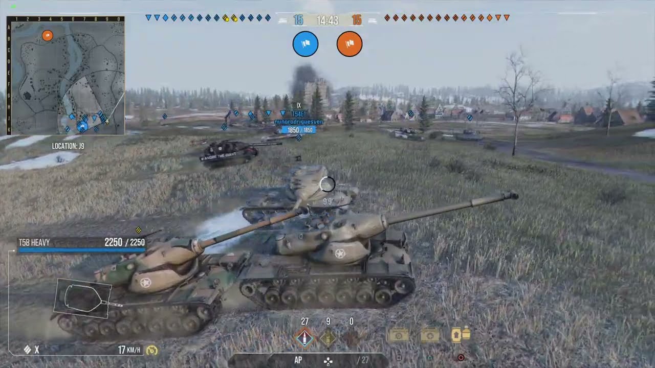 World of Tanks Console T58 heavy, 8,4k damage & x frags